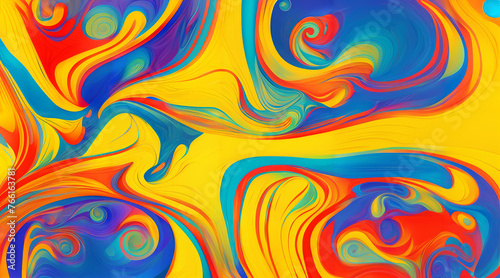 Vibrant Abstract Swirl Painting