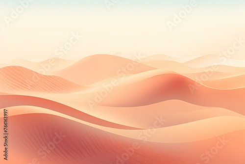 Abstract dune landscape in sunset colors