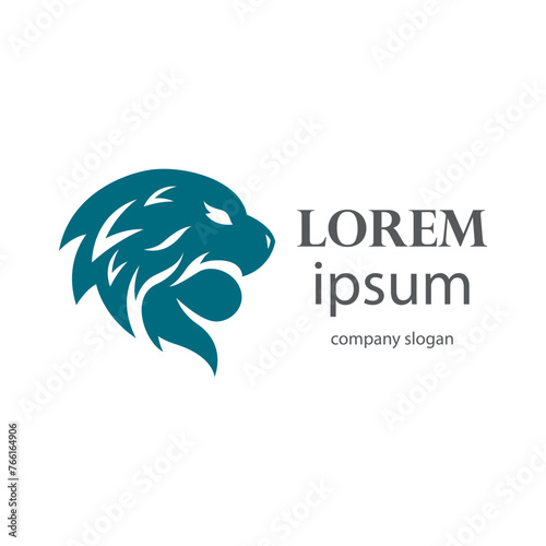 Elegant and dignified lion head logo design