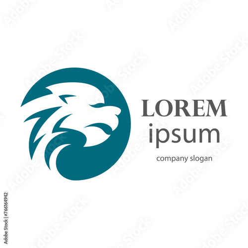 Elegant and dignified lion head logo design