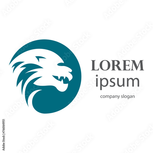 Elegant and dignified lion head logo design