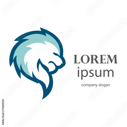 Elegant and dignified lion head logo design