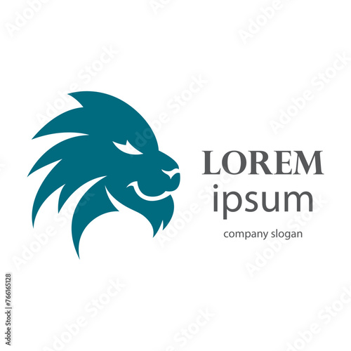 Elegant and dignified lion head logo design