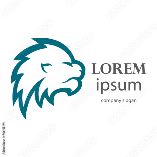 Elegant and dignified lion head logo design