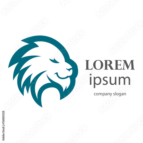 Elegant and dignified lion head logo design