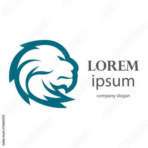 Elegant and dignified lion head logo design