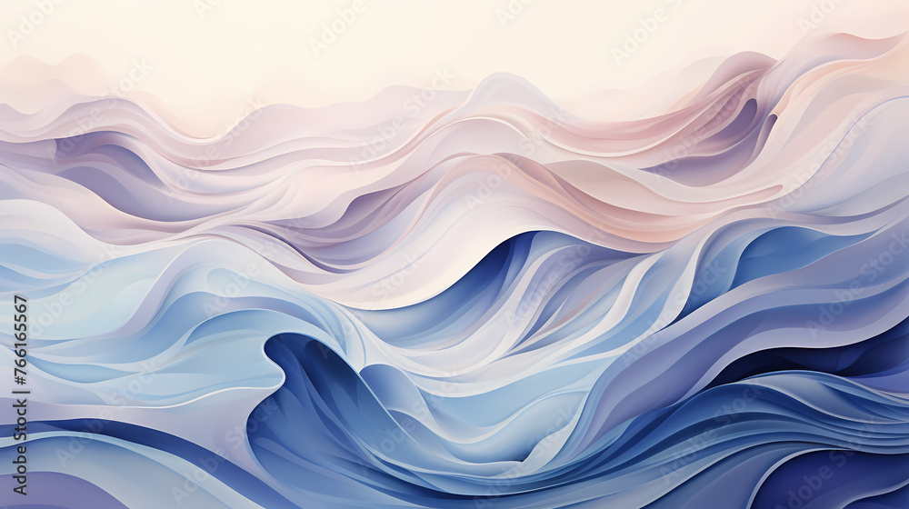 abstract background with waves, colorful abstract background with wavy shapes - obrazy, fototapety, plakaty 