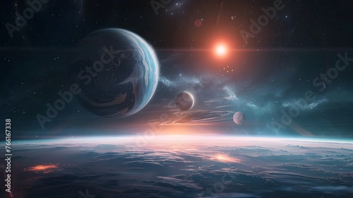 Mesmerizing Celestial Landscape A Breathtaking of the Boundless Cosmos