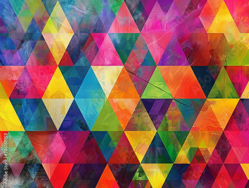 Abstract geometric patterns in vibrant colors ,