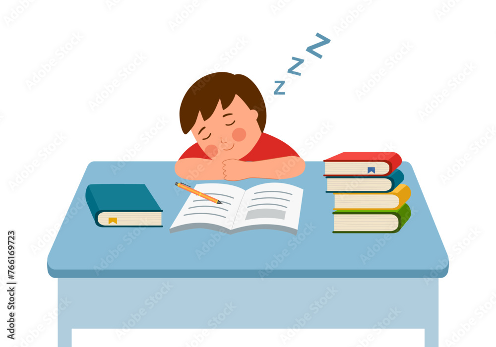 Cute boy sleeping in class. Lazy student sleeping while doing homework. Cute boy sleeping in class. Lazy student sleeping while doing homework.