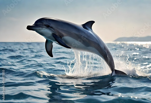 two dolphins jumping