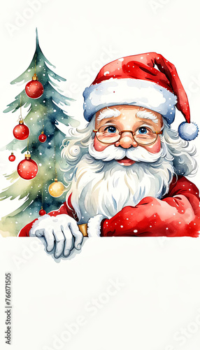 Cute Santa Clause with coyp space