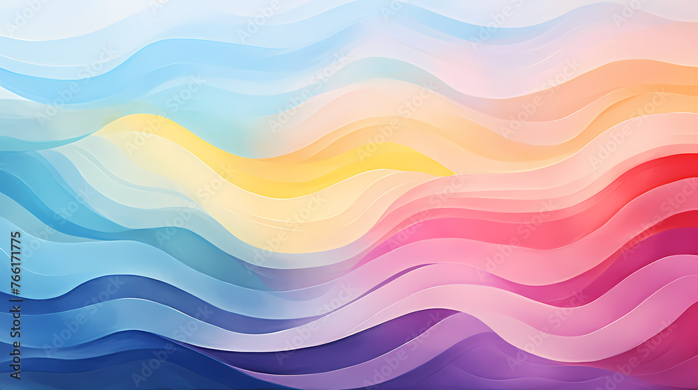 Obraz premium Comfortable light pastel color abstract shapes geometric pattern texture doodle graphics