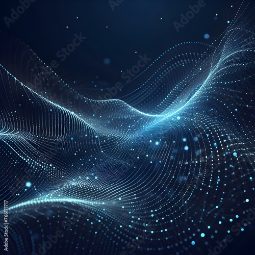 Abstract digital wave of particles. Futuristic point wave. Technology background vector