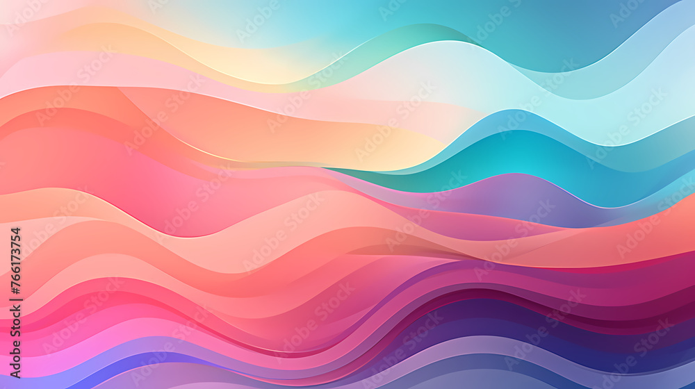 Watercolor background with various waves and wave shapes Watercolor background with various waves and wave shapes