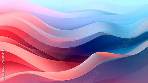 Watercolor background with various waves and wave shapes