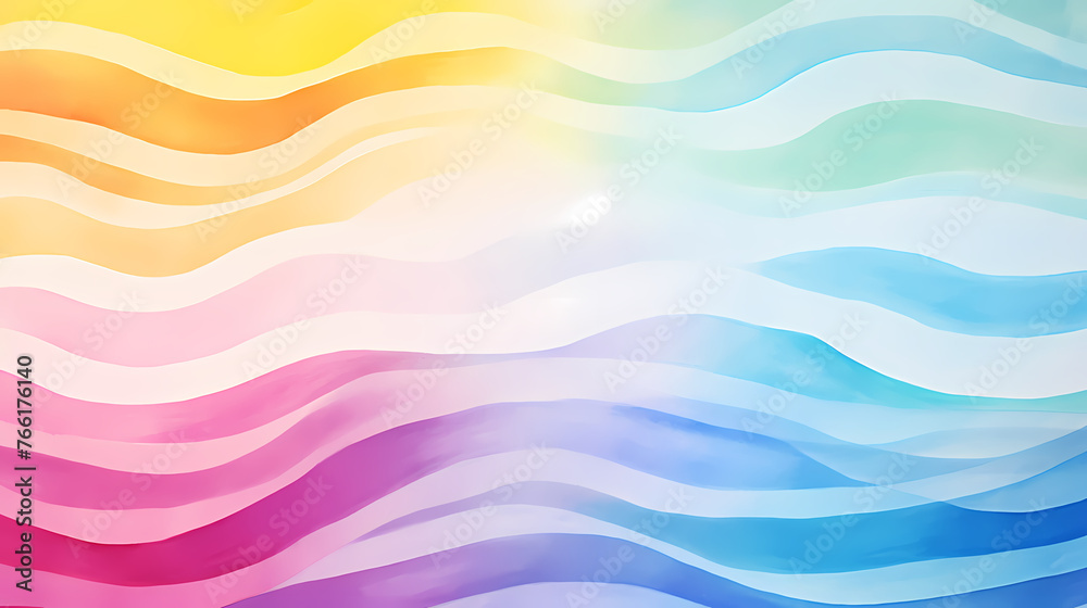 Obraz premium Gradient colorful abstract wallpaper with multicolored wavy surface