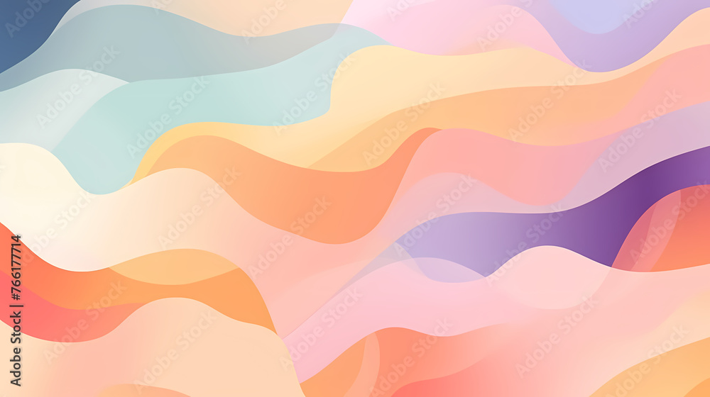 Fototapeta premium Gradient colorful abstract wallpaper with multicolored wavy surface
