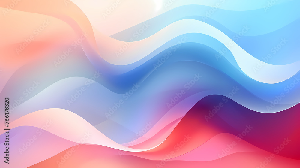 Vibrant retro abstract wavy background