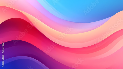 Vibrant retro abstract wavy background