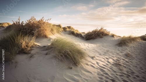 Dunes and beach. North sea