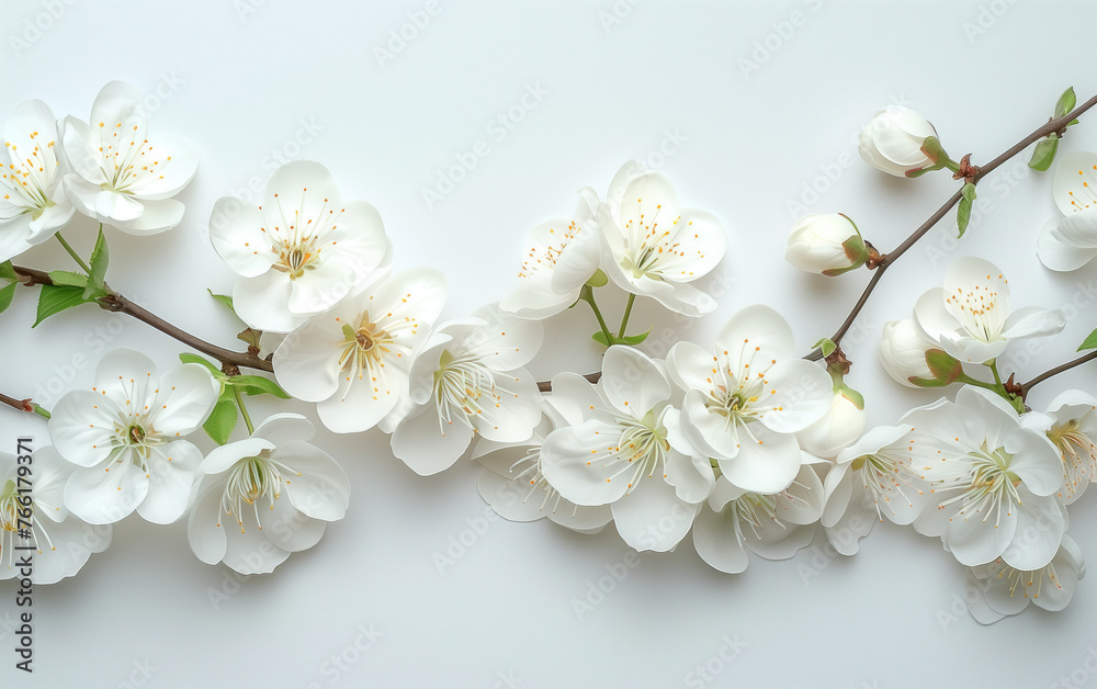 Pear blossom isolated background,created with Generative AI tecnology.
