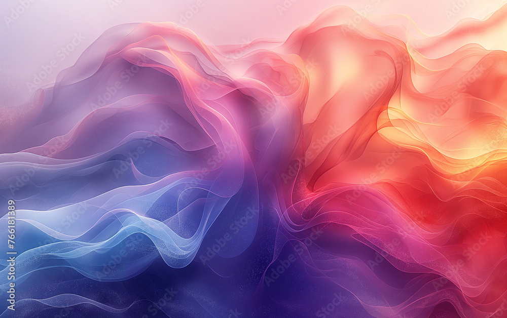 Obraz premium abstract background with smoke, Abstract Red & Blue Gradient Background, Soft Blurred Light Wave Background, Web Banner, Wallpaper 