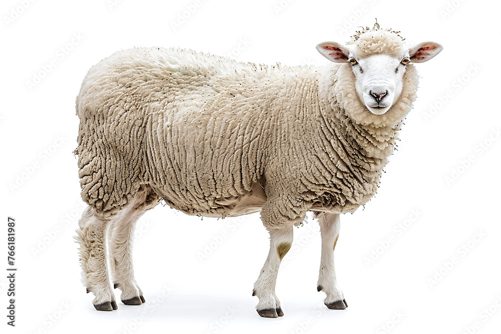 Portrait full body shot of sheep or ram sitting in front of white background. eid adha sacrificed animal in muslim belief. Portrait full body shot of sheep or ram sitting in front of white background. eid adha sacrificed animal in muslim belief.