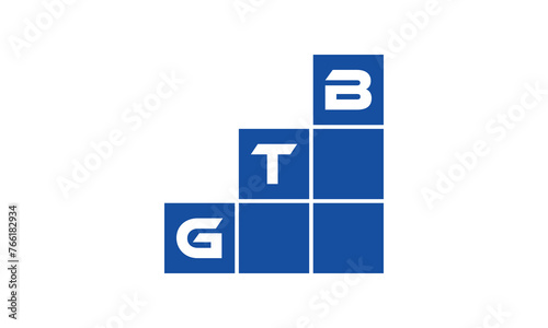 GTB initial letter financial logo design vector template. economics, growth, meter, range, profit, loan, graph, finance, benefits, economic, increase, arrow up, grade, grew up, topper, company, scale photo