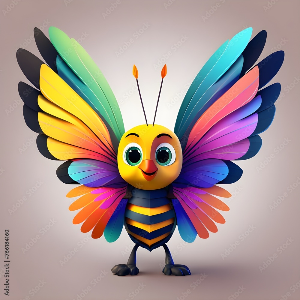 Obraz premium Bee butterfly mystical creature