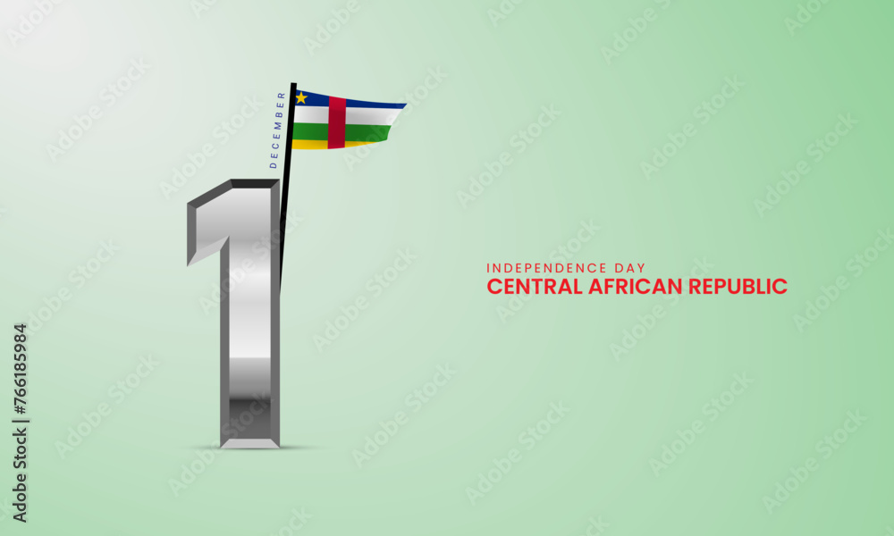 Central African republic day. Happy Independence Day. 3D illustration Central African republic day. Happy Independence Day. 3D illustration