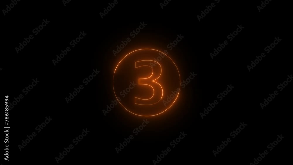 Neon glowing brown color three sign icon animation black background Neon glowing brown color three sign icon animation black background
