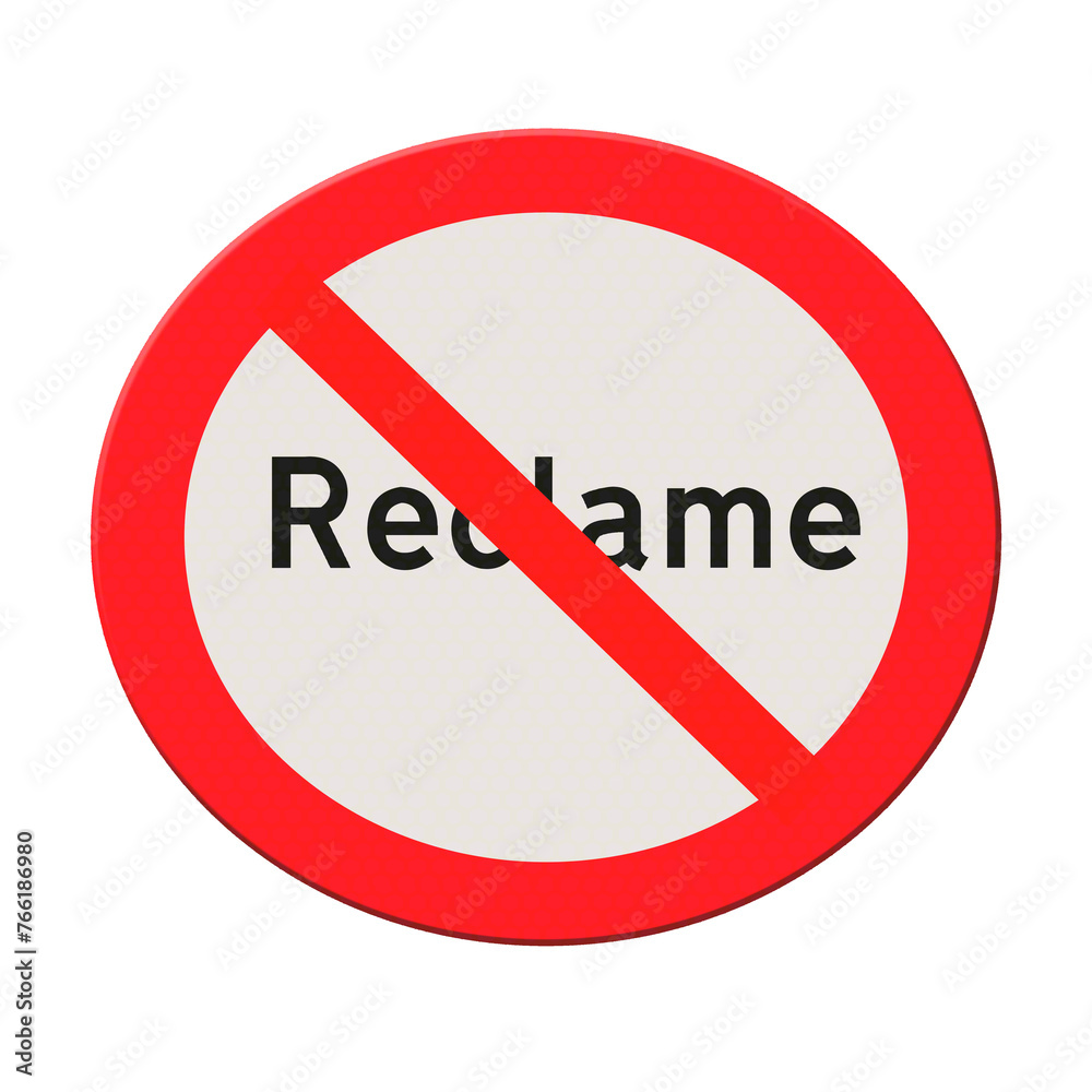 Verkeersbord - geen reclame. PNG file Verkeersbord - geen reclame. PNG file