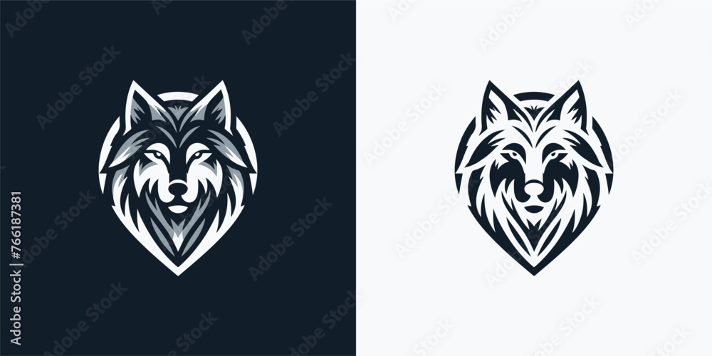 Vector graphic of a wolf logo. Vector graphic of a wolf logo.