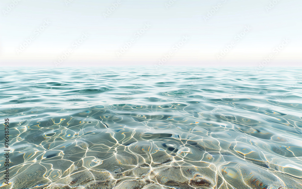 pure ocean background,created with Generative AI tecnology. - obrazy, fototapety, plakaty 