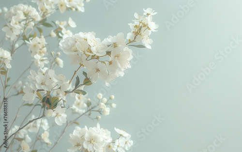Spring blooming flower tree,created with Generative AI tecnology. © henvryfo