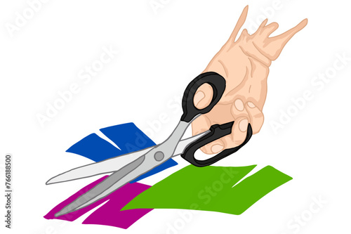 Vector Image of Hands Making Crafts