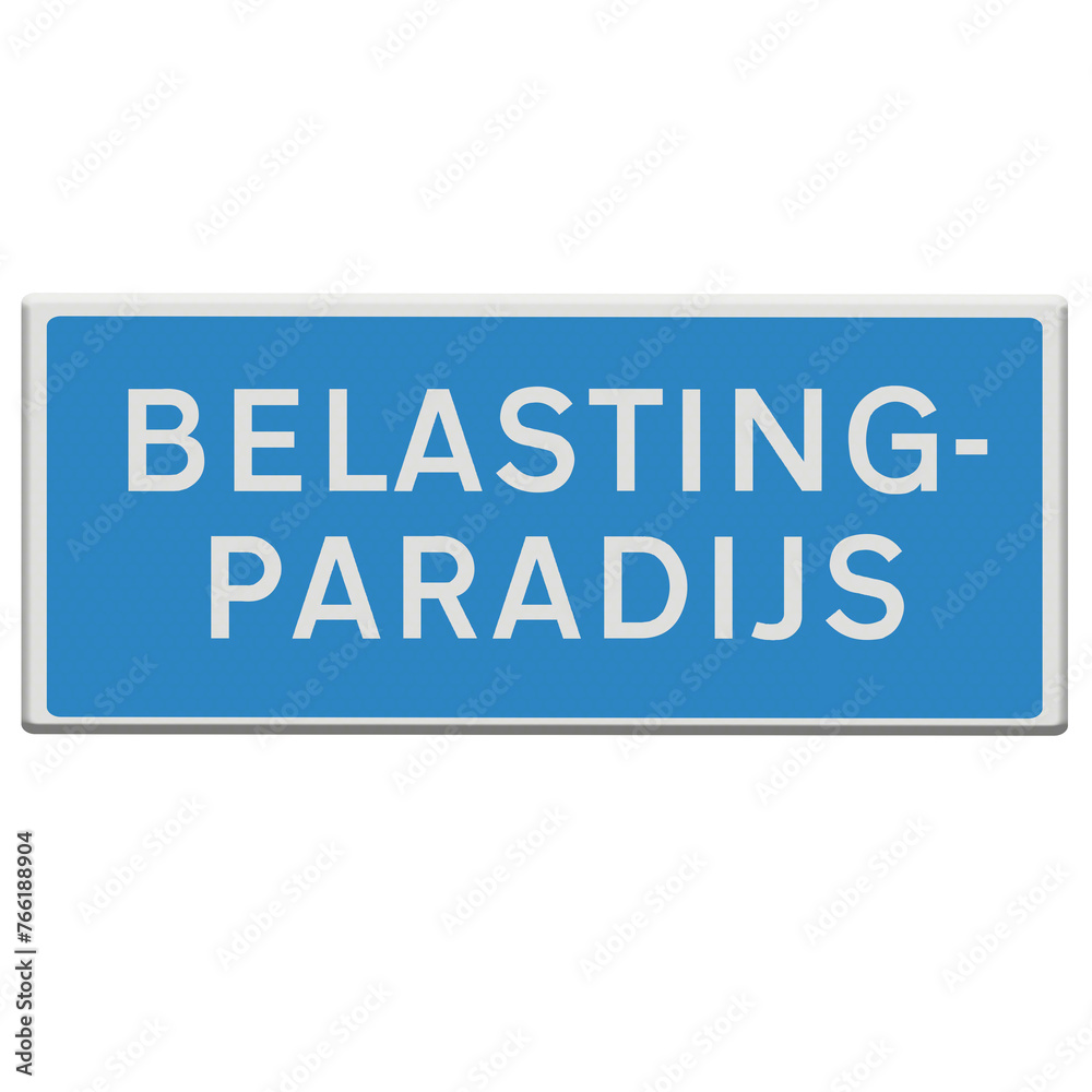 Cartoon - Verkeersbord belastingparadijs..PNG file. Cartoon - Verkeersbord belastingparadijs..PNG file.