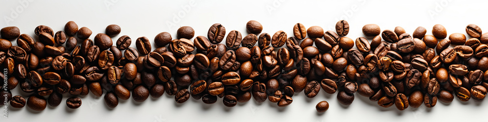 Coffee beans: Earthy richness, dark allure, essence of morning rituals, brewing anticipation in every cup. - obrazy, fototapety, plakaty 