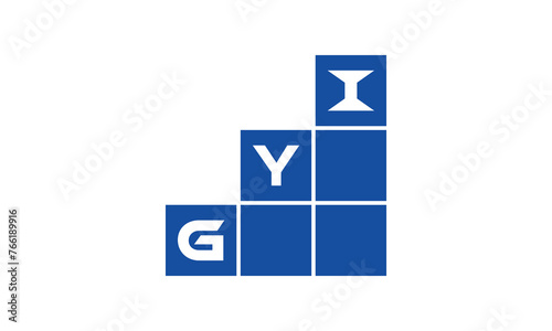 GYI initial letter financial logo design vector template. economics, growth, meter, range, profit, loan, graph, finance, benefits, economic, increase, arrow up, grade, grew up, topper, company, scale photo