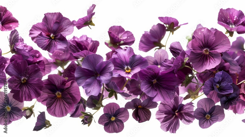a bunch of purple flowers that are next to each other with water droplets on the petals and the petals of the flowers. a bunch of purple flowers that are next to each other with water droplets on the petals and the petals of the flowers.