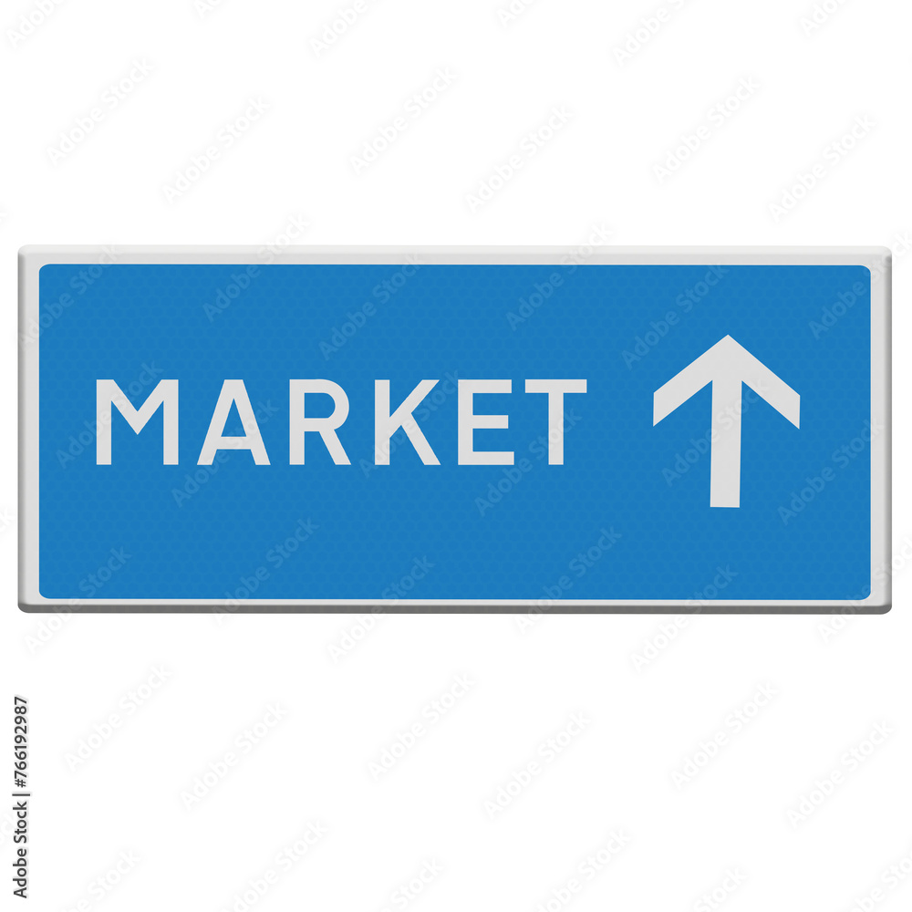 Shop /market road sign directions. Shop /market road sign directions.