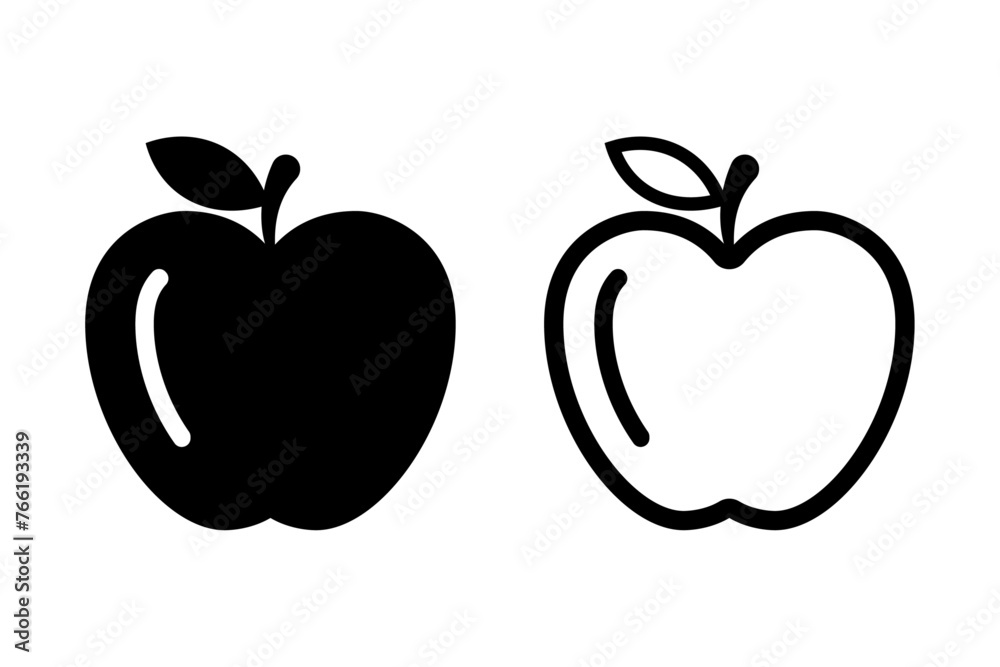 Apple icon set. Apple symbols illustration. Apple flat and line icon vector. Apple icon set. Apple symbols illustration. Apple flat and line icon vector.
