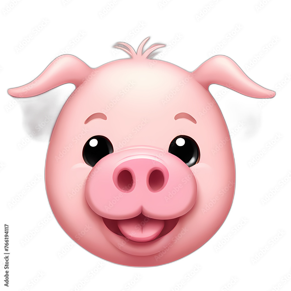 icon illustration face pig icon illustration face pig