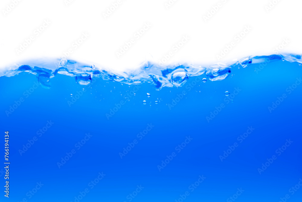 Drink clean water in a glass and the bubbles look like splashes and waves. Drink clean water in a glass and the bubbles look like splashes and waves.