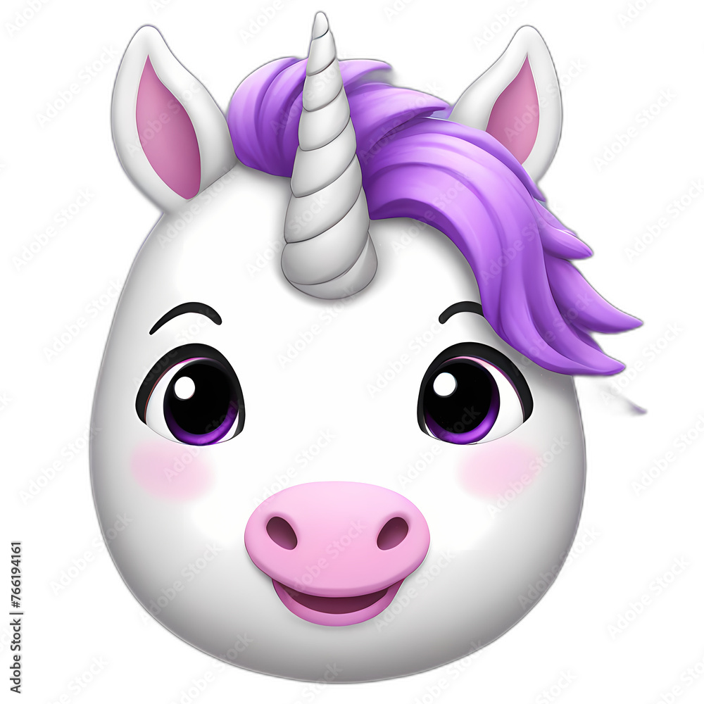 icon illustration unicorn purple