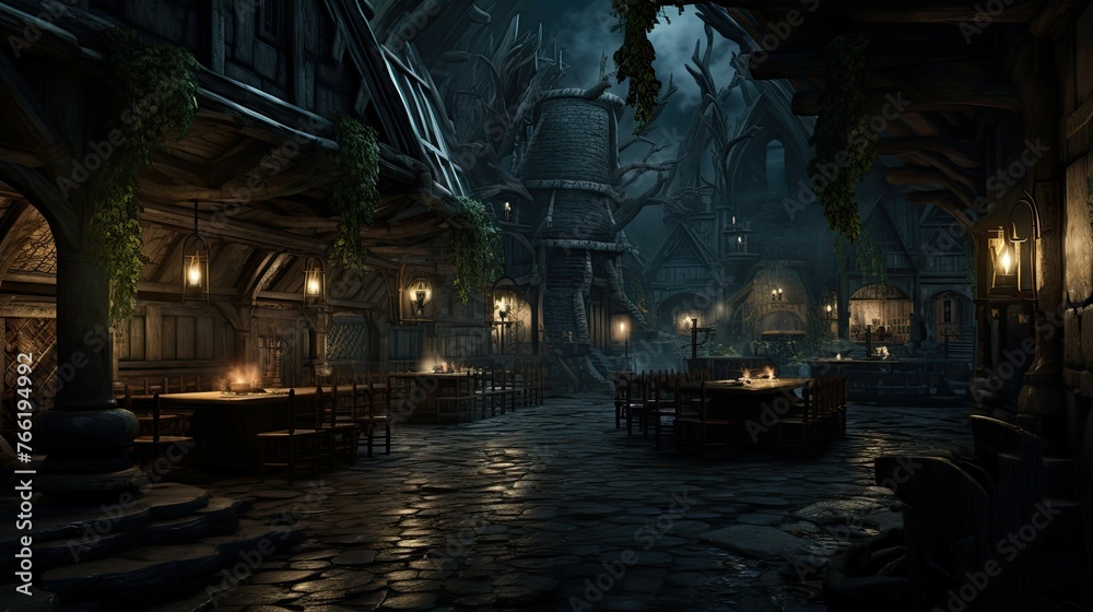 Fototapeta premium Interior of the church of the holy sepulchre. AI generated art illustration.