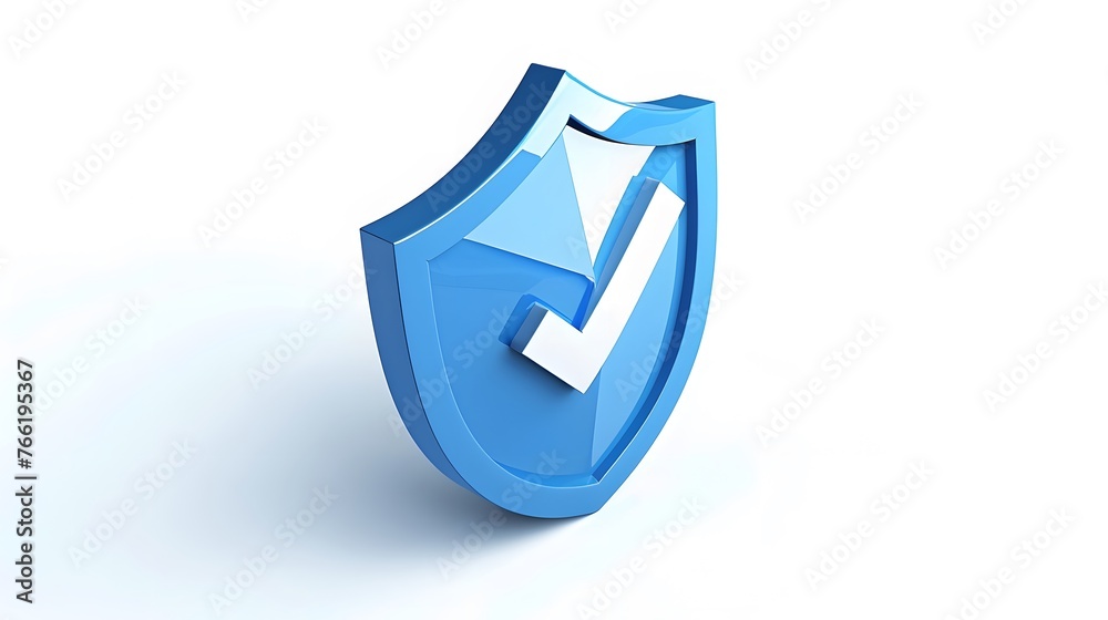 cartoon 3d Icon safety shield check mark perspective . Blue symbol security safety icon. Checkmark in minimalistic style. 3d vector illustration. white background cartoon 3d Icon safety shield check mark perspective . Blue symbol security safety icon. Checkmark in minimalistic style. 3d vector illustration. white background