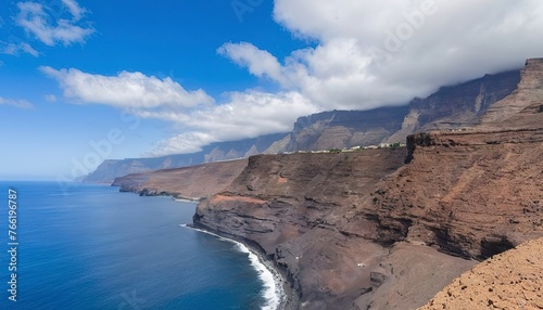 los gigantes cliffs nature landmark and resorts in south tenerife island spain