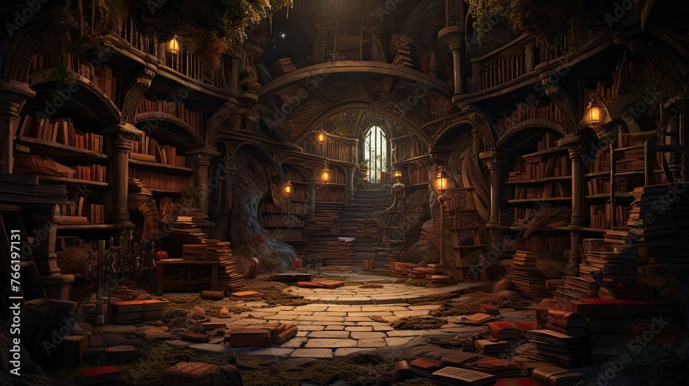 Old cellar. AI generated art illustration. Old cellar. AI generated art illustration.